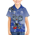 Personalized Kangaroos Football Mascot Kid Hawaiian Shirt Aboriginal Dot Art Style Vibrant Indigenous Pattern Design