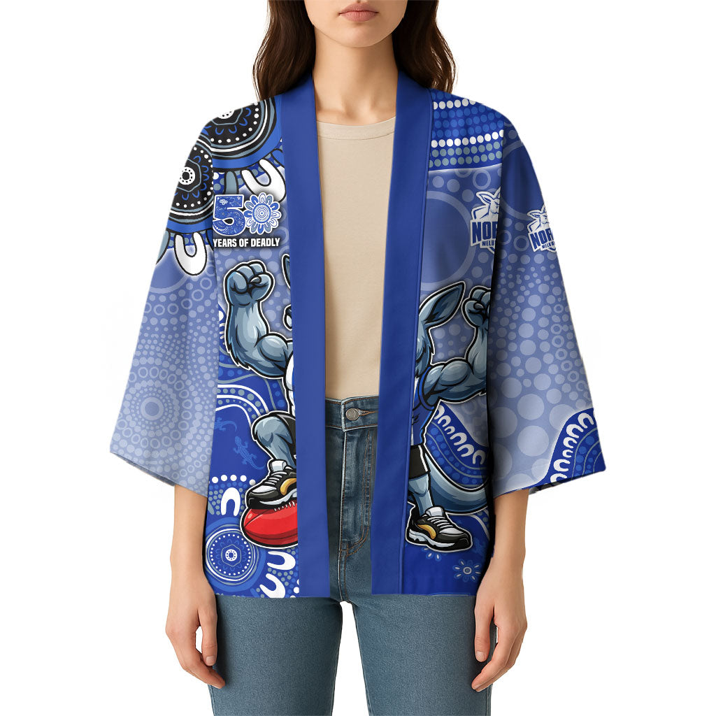 Personalized Kangaroos Football Mascot Kimono Aboriginal Dot Art Style Vibrant Indigenous Pattern Design