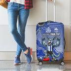 Personalized Kangaroos Football Mascot Luggage Cover Aboriginal Dot Art Style Vibrant Indigenous Pattern Design