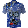 Personalized Kangaroos Football Mascot Polo Shirt Aboriginal Dot Art Style Vibrant Indigenous Pattern Design