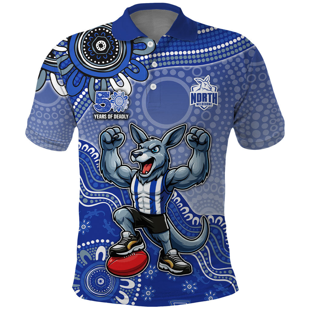 Personalized Kangaroos Football Mascot Polo Shirt Aboriginal Dot Art Style Vibrant Indigenous Pattern Design