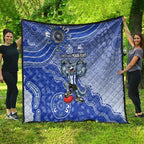 Personalized Kangaroos Football Mascot Quilt Aboriginal Dot Art Style Vibrant Indigenous Pattern Design