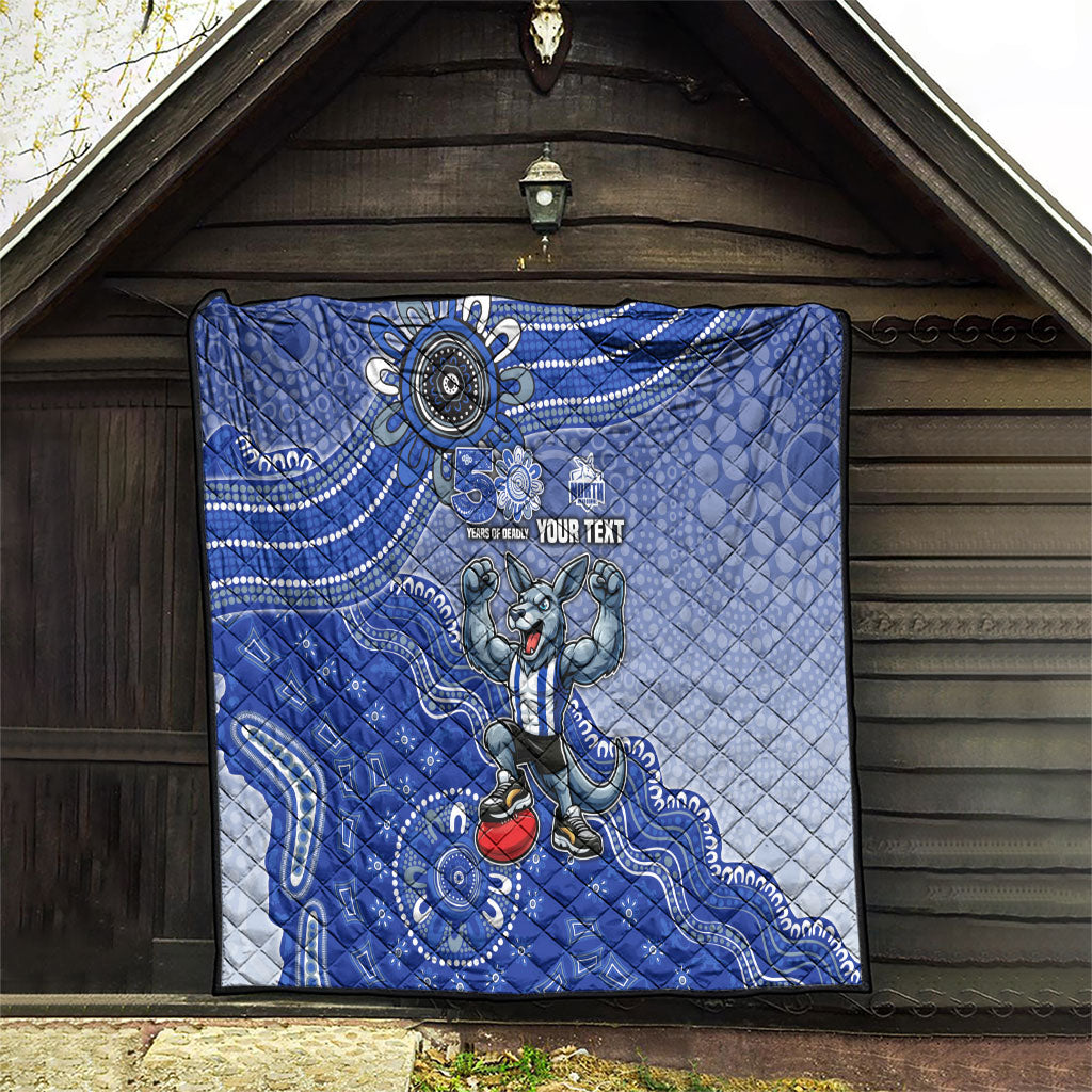 Personalized Kangaroos Football Mascot Quilt Aboriginal Dot Art Style Vibrant Indigenous Pattern Design