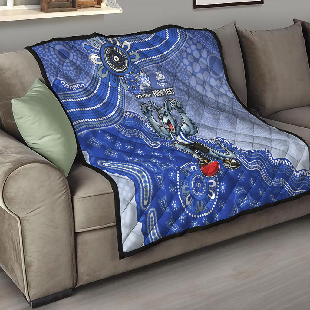 Personalized Kangaroos Football Mascot Quilt Aboriginal Dot Art Style Vibrant Indigenous Pattern Design