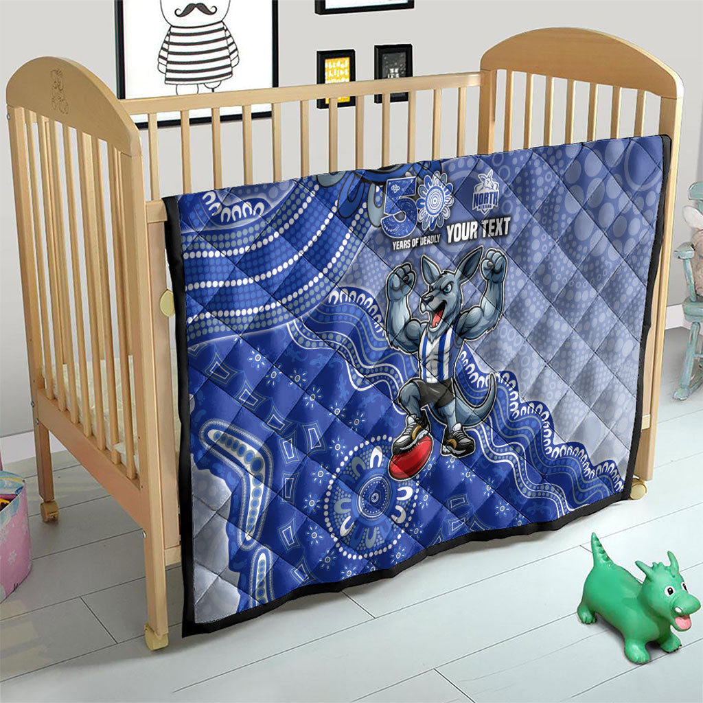 Personalized Kangaroos Football Mascot Quilt Aboriginal Dot Art Style Vibrant Indigenous Pattern Design