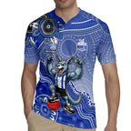 Personalized Kangaroos Football Mascot Rugby Jersey Aboriginal Dot Art Style Vibrant Indigenous Pattern Design