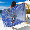Personalized Kangaroos Football Mascot Sarong Aboriginal Dot Art Style Vibrant Indigenous Pattern Design