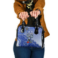 Personalized Kangaroos Football Mascot Shoulder Handbag Aboriginal Dot Art Style Vibrant Indigenous Pattern Design