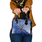 Personalized Kangaroos Football Mascot Shoulder Handbag Aboriginal Dot Art Style Vibrant Indigenous Pattern Design
