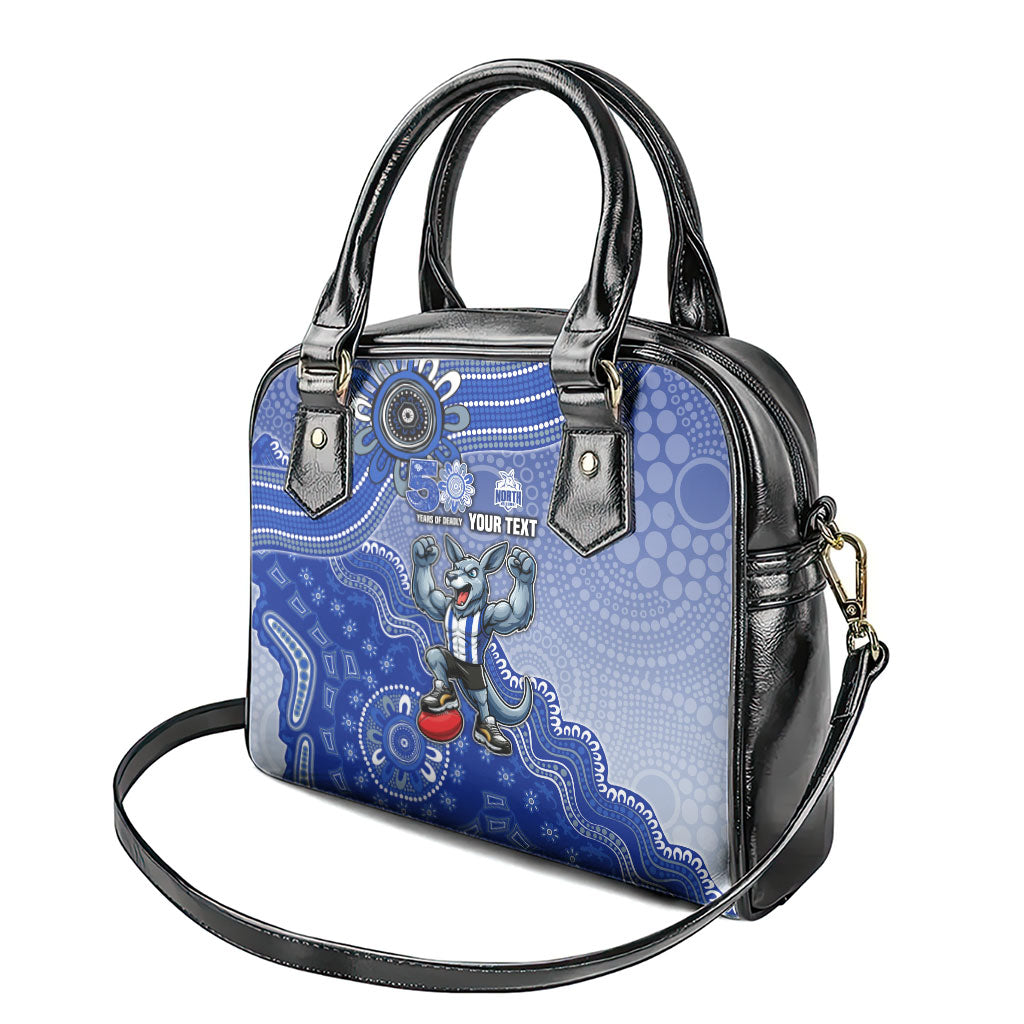 Personalized Kangaroos Football Mascot Shoulder Handbag Aboriginal Dot Art Style Vibrant Indigenous Pattern Design