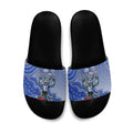 Personalized Kangaroos Football Mascot Slide Sandals Aboriginal Dot Art Style Vibrant Indigenous Pattern Design