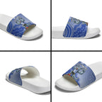 Personalized Kangaroos Football Mascot Slide Sandals Aboriginal Dot Art Style Vibrant Indigenous Pattern Design