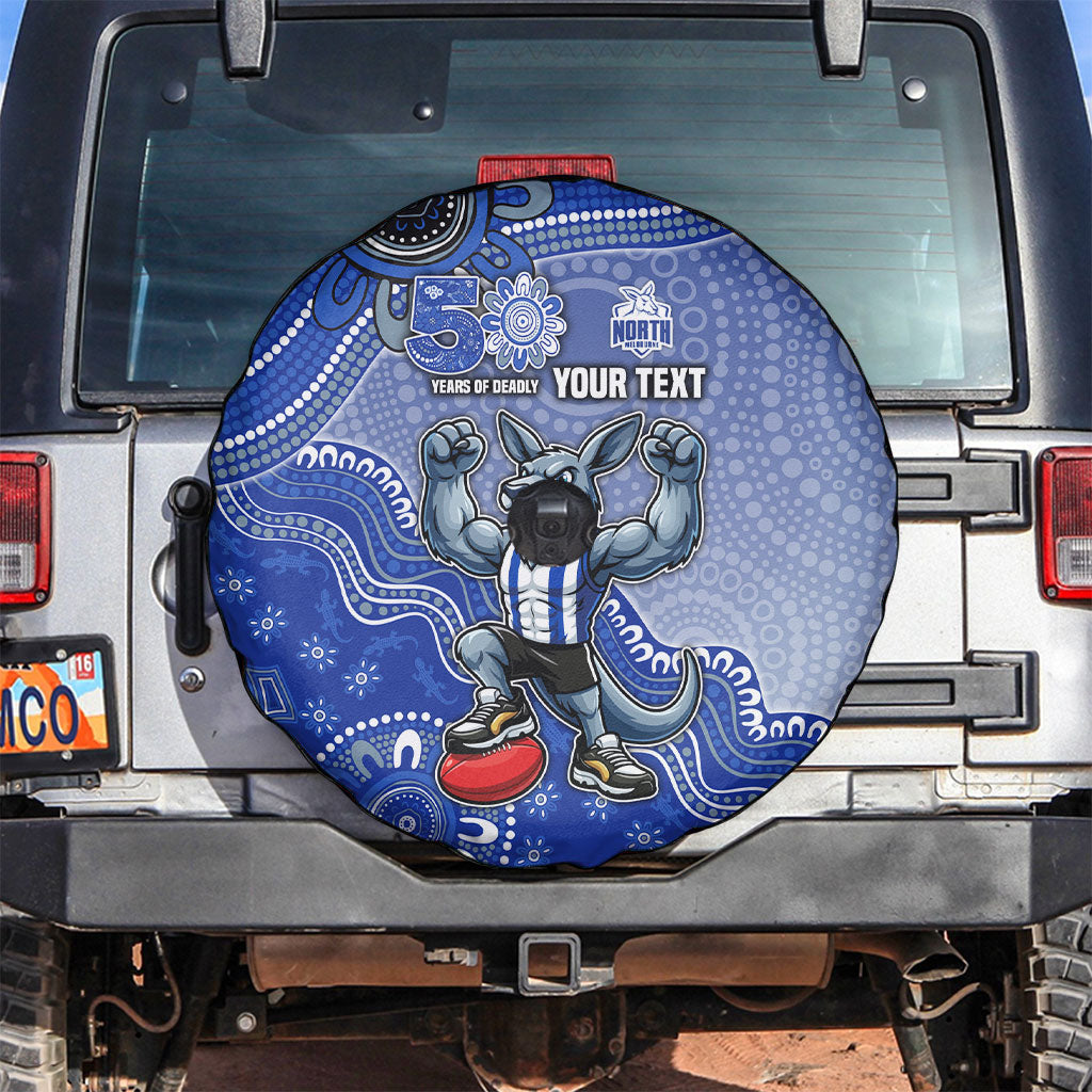 Personalized Kangaroos Football Mascot Spare Tire Cover Aboriginal Dot Art Style Vibrant Indigenous Pattern Design