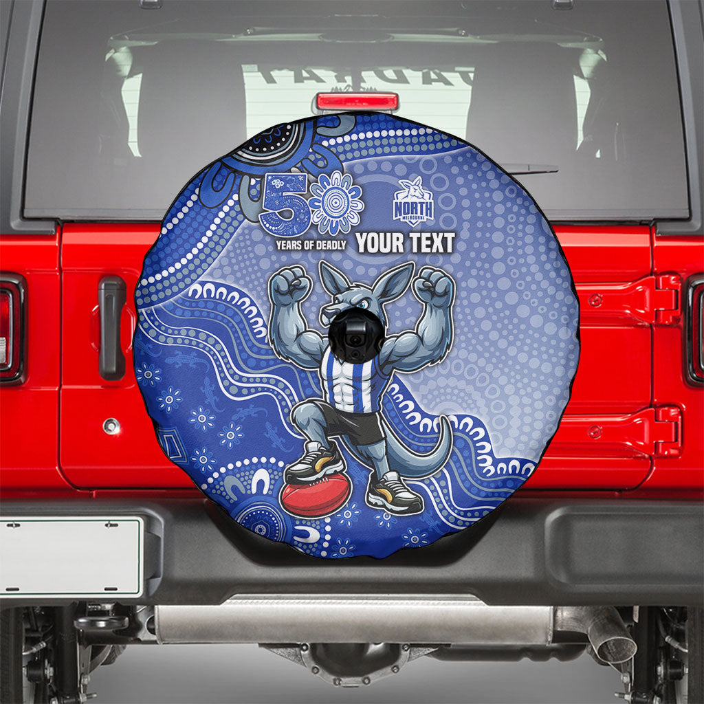 Personalized Kangaroos Football Mascot Spare Tire Cover Aboriginal Dot Art Style Vibrant Indigenous Pattern Design