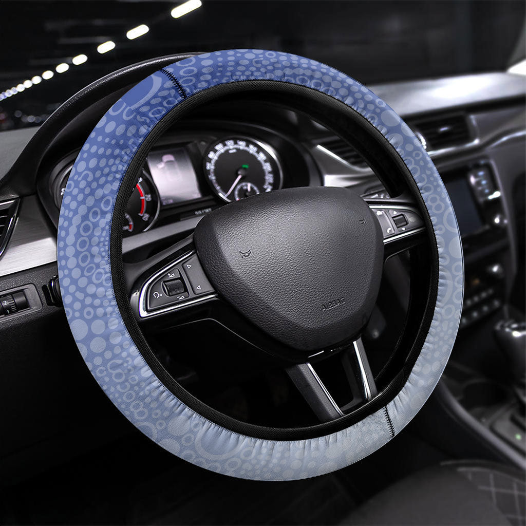 Kangaroos Football Mascot Steering Wheel Cover Aboriginal Dot Art Style Vibrant Indigenous Pattern Design