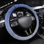 Kangaroos Football Mascot Steering Wheel Cover Aboriginal Dot Art Style Vibrant Indigenous Pattern Design