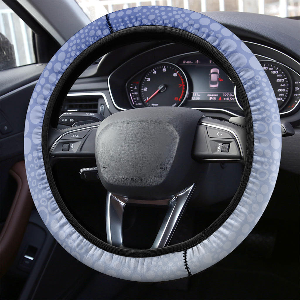 Kangaroos Football Mascot Steering Wheel Cover Aboriginal Dot Art Style Vibrant Indigenous Pattern Design