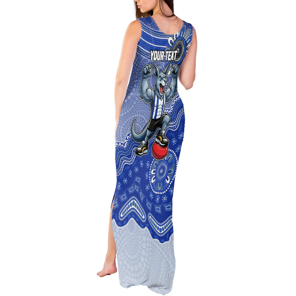 Personalized Kangaroos Football Mascot Tank Maxi Dress Aboriginal Dot Art Style Vibrant Indigenous Pattern Design