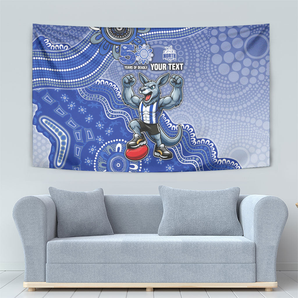 Personalized Kangaroos Football Mascot Tapestry Aboriginal Dot Art Style Vibrant Indigenous Pattern Design
