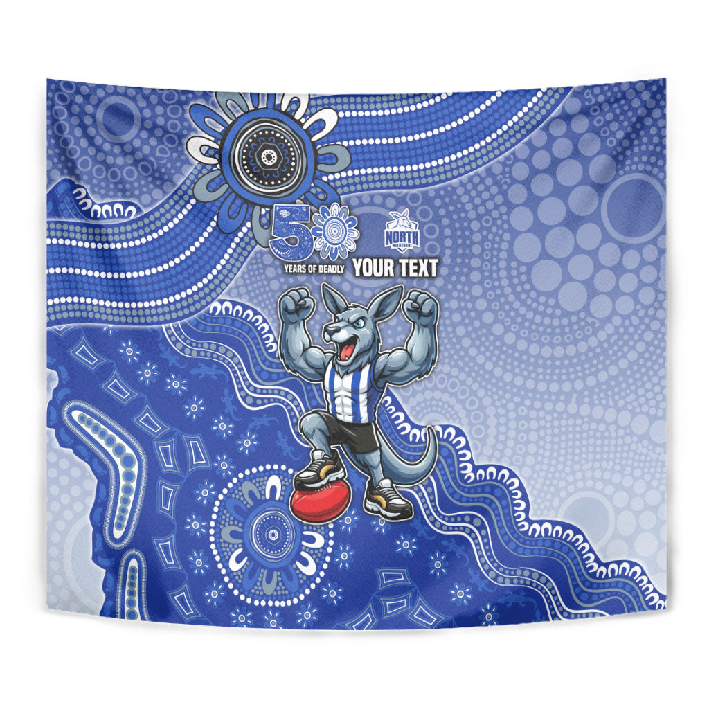 Personalized Kangaroos Football Mascot Tapestry Aboriginal Dot Art Style Vibrant Indigenous Pattern Design