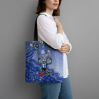 Personalized Kangaroos Football Mascot Tote Bag Aboriginal Dot Art Style Vibrant Indigenous Pattern Design