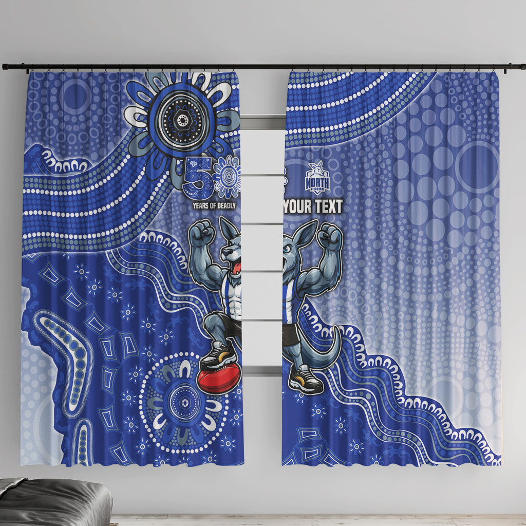 Personalized Kangaroos Football Mascot Window Curtain Aboriginal Dot Art Style Vibrant Indigenous Pattern Design