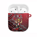 Personalized St Kilda Saints Football Mascot AirPods Case Aboriginal Dot Art Style Vibrant Indigenous Pattern Design