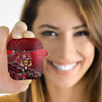 Personalized St Kilda Saints Football Mascot AirPods Case Aboriginal Dot Art Style Vibrant Indigenous Pattern Design