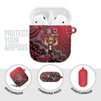 Personalized St Kilda Saints Football Mascot AirPods Case Aboriginal Dot Art Style Vibrant Indigenous Pattern Design