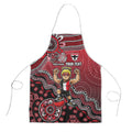 Personalized St Kilda Saints Football Mascot Apron Aboriginal Dot Art Style Vibrant Indigenous Pattern Design