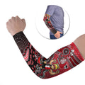 Personalized St Kilda Saints Football Mascot Arm Sleeves Aboriginal Dot Art Style Vibrant Indigenous Pattern Design