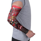 Personalized St Kilda Saints Football Mascot Arm Sleeves Aboriginal Dot Art Style Vibrant Indigenous Pattern Design