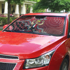 Personalized St Kilda Saints Football Mascot Auto Sun Shade Aboriginal Dot Art Style Vibrant Indigenous Pattern Design