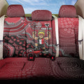 Personalized St Kilda Saints Football Mascot Back Car Seat Cover Aboriginal Dot Art Style Vibrant Indigenous Pattern Design