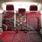 Personalized St Kilda Saints Football Mascot Back Car Seat Cover Aboriginal Dot Art Style Vibrant Indigenous Pattern Design