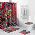 Personalized St Kilda Saints Football Mascot Bathroom Set Aboriginal Dot Art Style Vibrant Indigenous Pattern Design