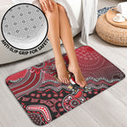 Personalized St Kilda Saints Football Mascot Bathroom Set Aboriginal Dot Art Style Vibrant Indigenous Pattern Design