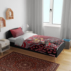 Personalized St Kilda Saints Football Mascot Bedding Set Aboriginal Dot Art Style Vibrant Indigenous Pattern Design