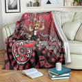 Personalized St Kilda Saints Football Mascot Blanket Aboriginal Dot Art Style Vibrant Indigenous Pattern Design