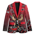 Personalized St Kilda Saints Football Mascot Blazer Aboriginal Dot Art Style Vibrant Indigenous Pattern Design