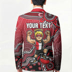 Personalized St Kilda Saints Football Mascot Blazer Aboriginal Dot Art Style Vibrant Indigenous Pattern Design