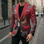 Personalized St Kilda Saints Football Mascot Blazer Aboriginal Dot Art Style Vibrant Indigenous Pattern Design