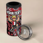 Personalized St Kilda Saints Football Mascot 4 in 1 Can Cooler Tumbler Aboriginal Dot Art Style Vibrant Indigenous Pattern Design