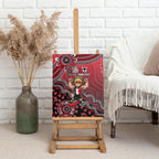 Personalized St Kilda Saints Football Mascot Canvas Wall Art Aboriginal Dot Art Style Vibrant Indigenous Pattern Design