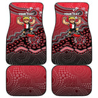 Personalized St Kilda Saints Football Mascot Car Mats Aboriginal Dot Art Style Vibrant Indigenous Pattern Design