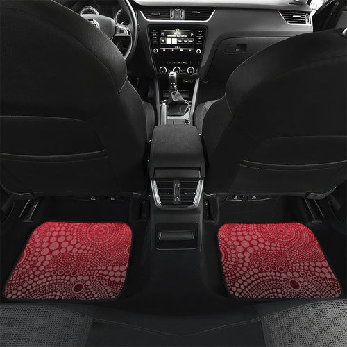 Personalized St Kilda Saints Football Mascot Car Mats Aboriginal Dot Art Style Vibrant Indigenous Pattern Design