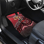 Personalized St Kilda Saints Football Mascot Car Mats Aboriginal Dot Art Style Vibrant Indigenous Pattern Design