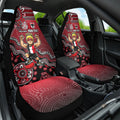 Personalized St Kilda Saints Football Mascot Car Seat Cover Aboriginal Dot Art Style Vibrant Indigenous Pattern Design