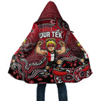 Personalized St Kilda Saints Football Mascot Cloak Aboriginal Dot Art Style Vibrant Indigenous Pattern Design