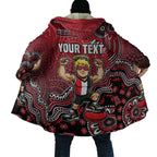 Personalized St Kilda Saints Football Mascot Cloak Aboriginal Dot Art Style Vibrant Indigenous Pattern Design